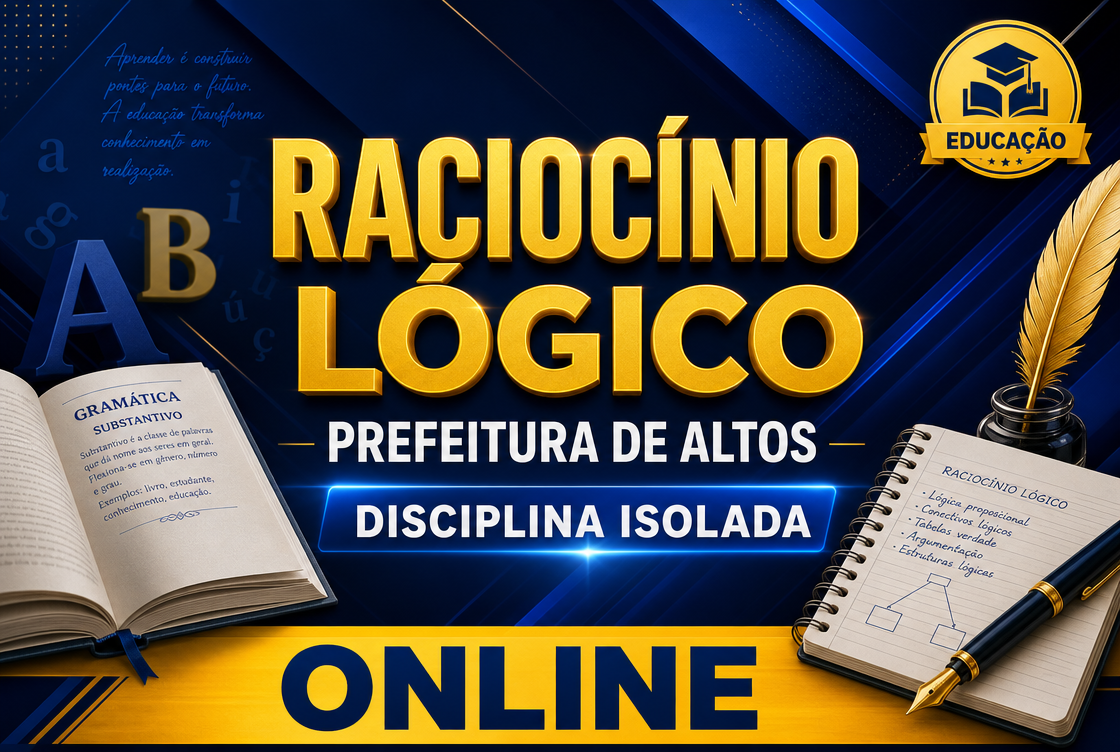 RAC. LÓGICO - PREFEITURA DE ALTOS - DISCIPLINA ISOLADA (ONLINE)